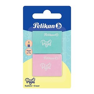 Pelikan Radiergummis Pastel farbsortiert, 2 St.