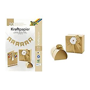folia Tonpapier Kraftkarton braun 120/230 g/qm 20 Blatt