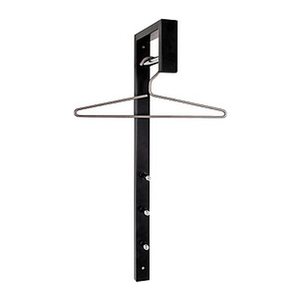 HAKU Möbel Wandgarderobe 89545 schwarz Metall 3 Haken 4,0 x 70,0 cm, 1 St.
