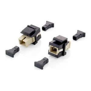 Equip LWL-Keystone Adapter 8Stk SC Simplex schwarz Polybeutel