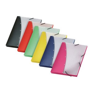VELOFLEX Sammelmappen Diamond 3,0 cm gelb, rot, hellgrün, blau, pink, schwarz, 12 St.