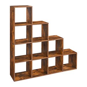 VASAGLE Bücherregal braun 129,5 x 29,0 x 129,5 cm, 1 St.