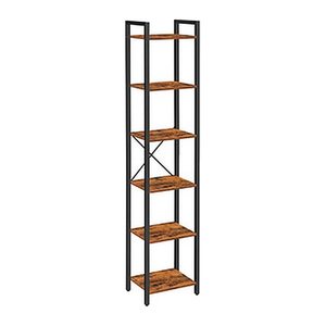 VASAGLE Bücherregal braun, schwarz 40,0 x 30,0 x 187,5 cm, 1 St.
