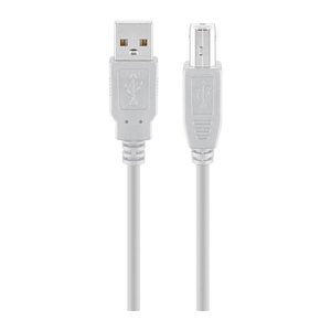 goobay USB 2.0 A/USB 2.0 B Kabel 5,0 m grau, 1 St.