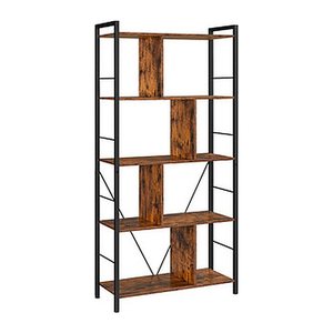 VASAGLE Bücherregal braun, schwarz 74,0 x 30,0 x 150,0 cm, 1 St.
