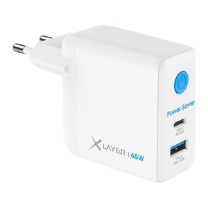 XLAYER Power Saver 65W Ladeadapter weiß, 65 Watt