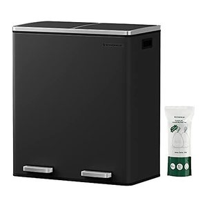 SONGMICS Mülltrenner 2x 30,0 l schwarz, 1 St.