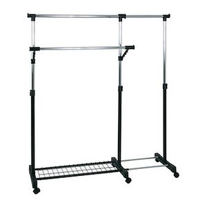 HAKU Möbel Rollgarderobe 44545 schwarz Metall 94,0-160,0 x 103,0-170,0 cm, 1 St.