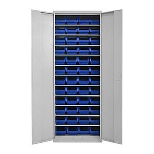 ADB Stahlschrank 40825 lichtgrau 11 Fachböden 71,0 x 30,0 x 195,0 cm, teilzerlegt, 1 St.
