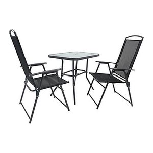 VCM my garden Sitzgruppe anthrazit Textilene, Metall, 3-teilig