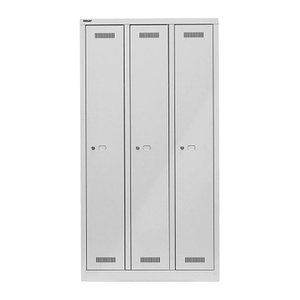BISLEY Spind MonoBloc ML09T1 lichtgrau ML09T1645, 3 Schließfächer 90,0 x 50,0 x 170,0 cm