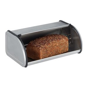 relaxdays Brotkasten silber, 1 St.