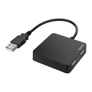 hama USB-Hub 4-fach schwarz
