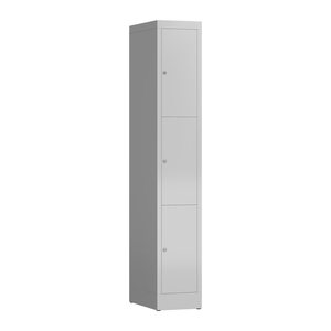 ClassiX Schließfachschrank lichtgrau X-520310, 3 Schließfächer 31,0 x 50,0 x 180,0 cm