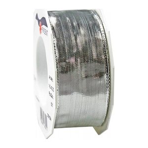 PRÄSENT Geschenkband Devon glänzend silber 40,0 mm x 20,0 m