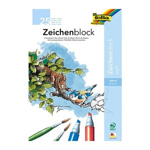 folia Malblock DIN A3 80 g/qm, 25 Blatt, 1 St.