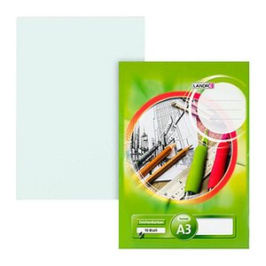 herlitz Zeichenblock DIN A3 190 g/qm, 10 Blatt, 1 St.