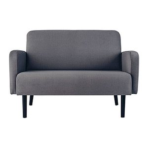 meet powered by PAPERFLOW 2-Sitzer Sofa LISBOA grau schwarz Stoff 124,0 x 81,5 x 83,0 cm, 1 St.