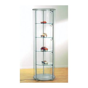 Kerkmann expoline Glasvitrine silber 4 Fachböden