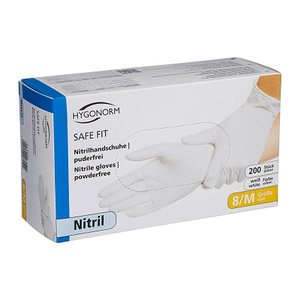 HYGONORM unisex Einmalhandschuhe SAFE FIT weiß Größe M, 200 St.