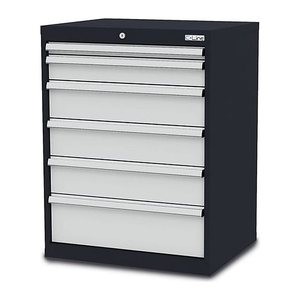 Simplaflex® Systemeinrichter C-Line Schubladenschrank anthrazit 6 Schubladen 70,0 x 57,5 x 92,0 cm, 1 St.
