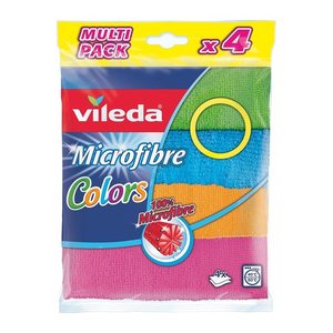 vileda COLORS MULTI PACK Mikrofasertücher 60 °C waschbar, 4 St.