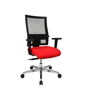 Topstar Bürostuhl Profi Net 11, PS59H T31 Stoff rot, Gestell alu