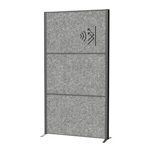 MAUL Akustik-Trennwand MAULconnecto 9601089, dunkelgrau 100,0 x 182,0 cm, 1 St.