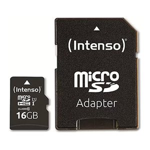 Intenso SD MicroSD Card 16GB SD-HC UHS-I inkl. SD- Adapter retail