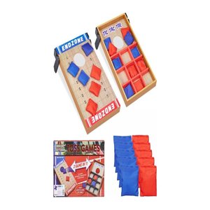 relaxdays 2 in 1 Cornhole & Tic Tac Toe Wurfspiel, 1 Set