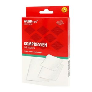 WUNDmed® Mull-Kompressen 03-010 weiß klein 5,0 cm; normal 7,5 cm; groß 10,0 cm cm, 3 St.