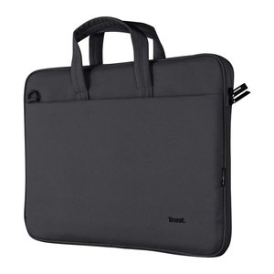 Trust Laptoptasche Bologna Slim Kunstfaser schwarz 24447 bis 40,6 cm (16 Zoll)