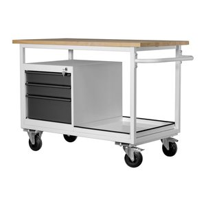ADB Werkbank Eko lichtgrau, anthrazitgrau 3 Schubladen 130,0 x 60,0 x 85,0 cm