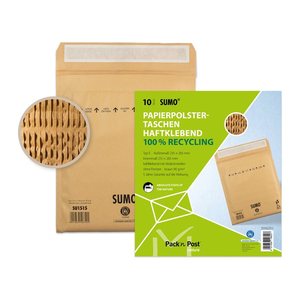 MAILmedia Polstertaschen SUMO® 1515 braun für DIN B5+, 10 St.