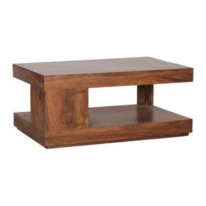 WOHNLING Couchtisch rechteckig Massivholz sheesham 90,0 x 60,0 x 40,0 cm, 1 St.
