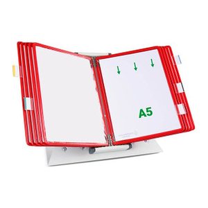 tarifold Sichttafelsystem 435103 DIN A5 rot mit 10 St. Sichttafeln, 1 St.