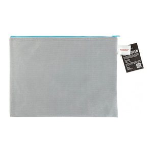 FolderSys Reißverschlussbeutel DIN A4 grau/blau 0,15 mm, 1 St.