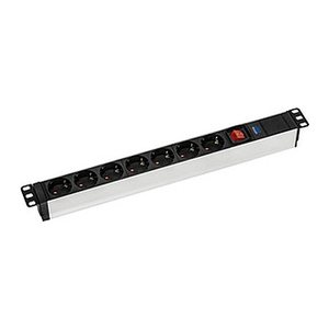 as-Schwabe 19 Zoll RACK 7-fach Steckdosenleiste für Serverschrank schwarz