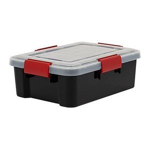 IRIS Ohyama AT-S BkR/C/D.Red Aufbewahrungsbox 10,0 l schwarz, transparent, rot 29,0 x 39,0 x 14,6 cm, 1 St.