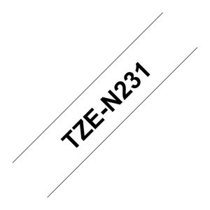 brother Schriftband TZe-N231 TZEN231, 12 mm, schwarz auf weiß, 1 St.