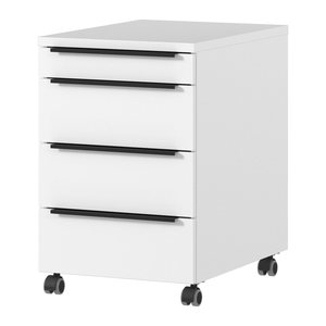 GERMANIA 4377 Rollcontainer weiß 4 Auszüge 42,0 x 60,0 x 63,0 cm