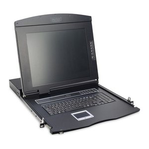 DIGITUS Modulare Konsole 17"TFT,1-Port KVM&Touchpad,Deutschl
