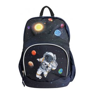 DONAU Kindergartenrucksack Astronaut Kunstfaser blau