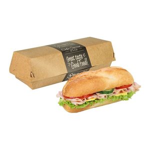 PAPSTAR Burger-Boxen Good Food braun, grau 21,0 x 6,2 cm, 50 St.