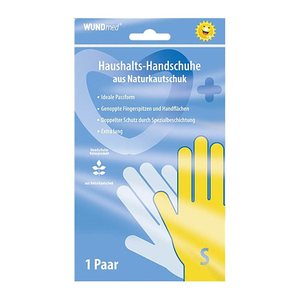 WUNDmed® unisex Gummihandschuhe gelb Größe S, 1 Paar