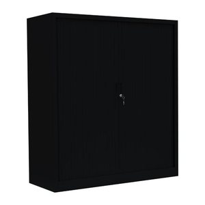 LÜLLMANN Schiebetürenschrank, 555149 tiefschwarz 2 Fachböden 120,0 x 45,7 x 135,0 cm