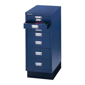 BISLEY MultiDrawer™ L298S Schubladenschrank oxfordblau 8 Schubladen 27,8 x 38,0 x 67,0 cm, 1 St.