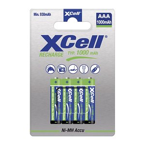 XCell Akku X1000 Ni-MH Micro AAA 1,2V 1000mAh 4St.