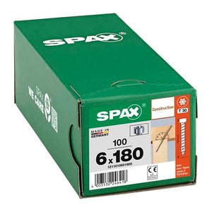 SPAX® Holzbauschrauben T30 Zylinderkopf WIROX 1211010601805 6 mm x 180 mm, 100 St.