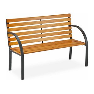 relaxdays Gartenbank 10036067_0 braun Holz 122,0 cm
